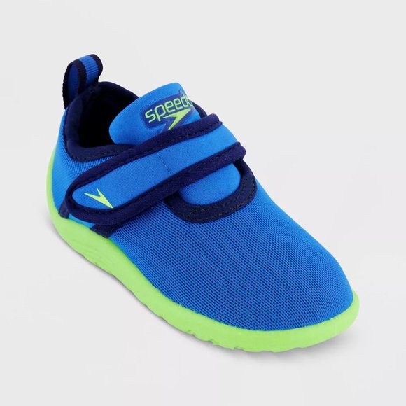 Speedo Toddler Boys' Blue/Green Shore Explore Quick-Drying Water Shoes Size 5-6